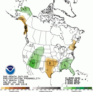 July 2018 Precipitation Outlook