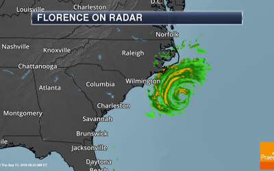Florence Slowly Approaching The East Coast – Rain Bands Already Impacting The Outer Banks – Tracking Isaac Moving Over The Lesser Antilles