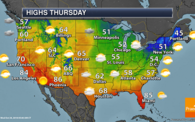 Thursday Weather Outlook – Wet Start To October In The Upper Midwest