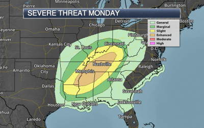 Monday And Election Day Forecast – Severe Storms Possible From The Mississippi Valley To The Ohio Valley