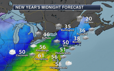New Year’s Weather Forecast – Wet & Warm Weather Expected In Times Square