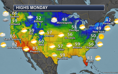 Upper Midwest River Flooding Continues – Monday’s National Weather Outlook For April 1st, 2019