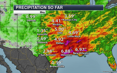 Heavy Rain Over Several Days Led To 12″+ Totals Across Parts Of The South