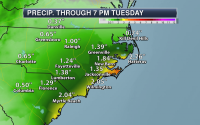More Heavy Coastal Carolina Rain – Weather Outlook For Monday, June 15, 2020