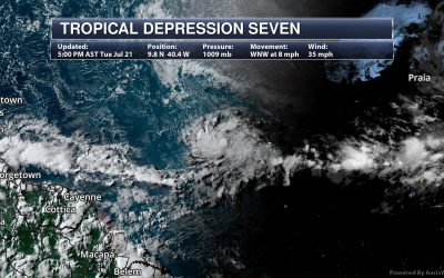 Tropical Depression Seven Forms In The Atlantic – National Weather Outlook For Wednesday, July 22, 2020