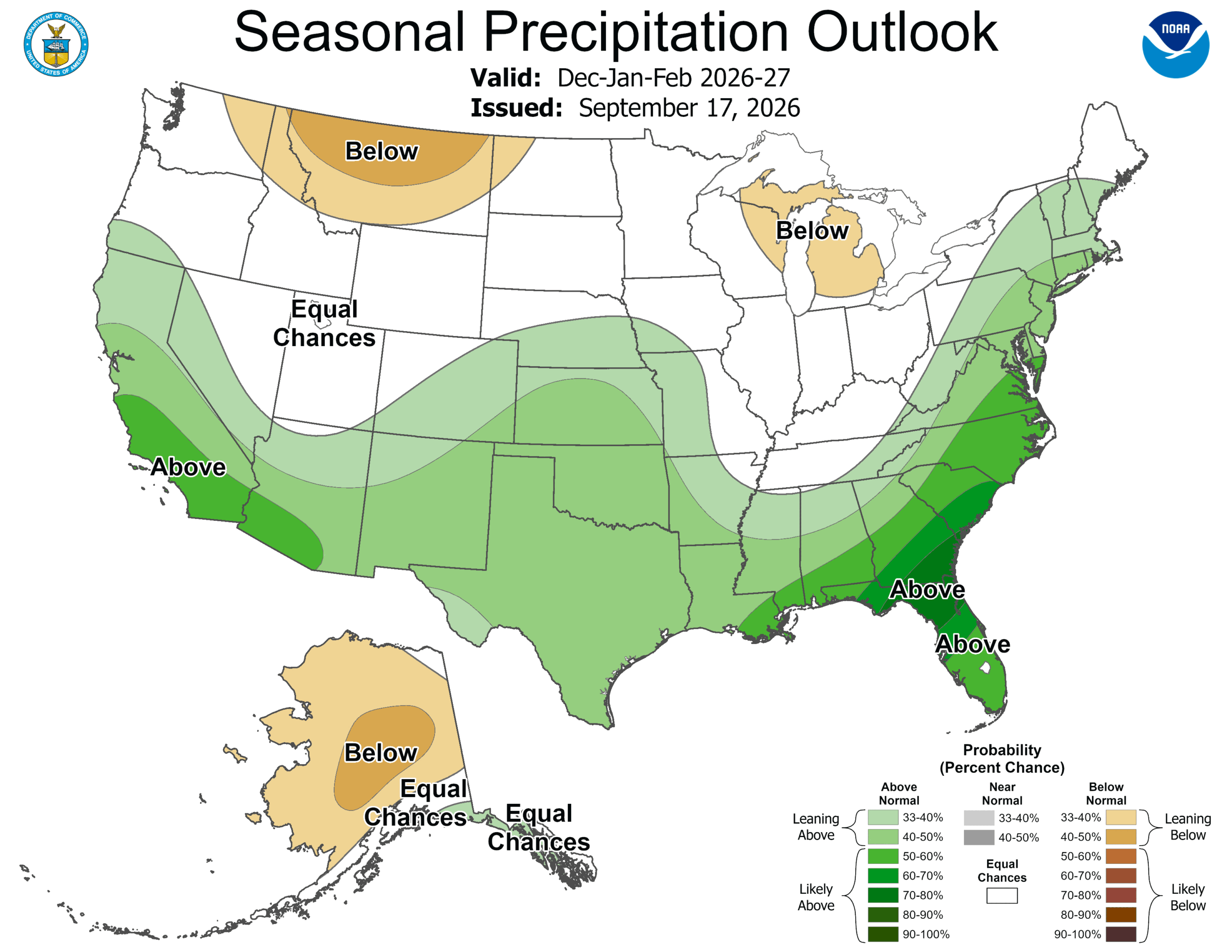 December-January-February Precipitation Outlook - NOAA CPC